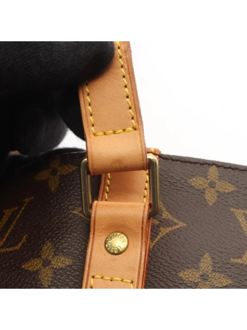 Louis Vuitton Tote Sac Shopping Canvas Leather